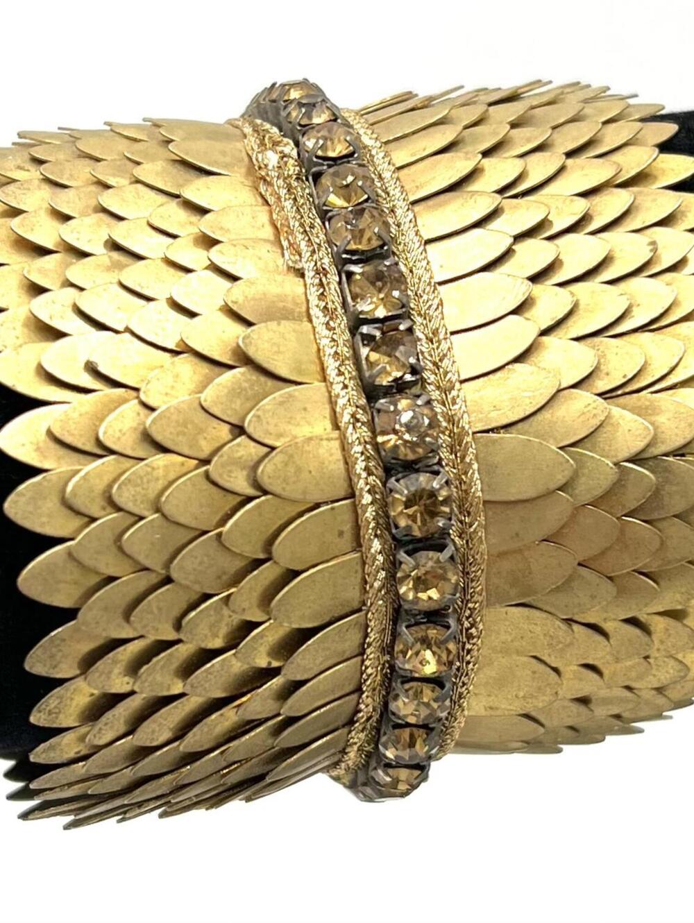 Deepa Gurnani Gigi Handmade Brass Scales Bangle Bracelet
